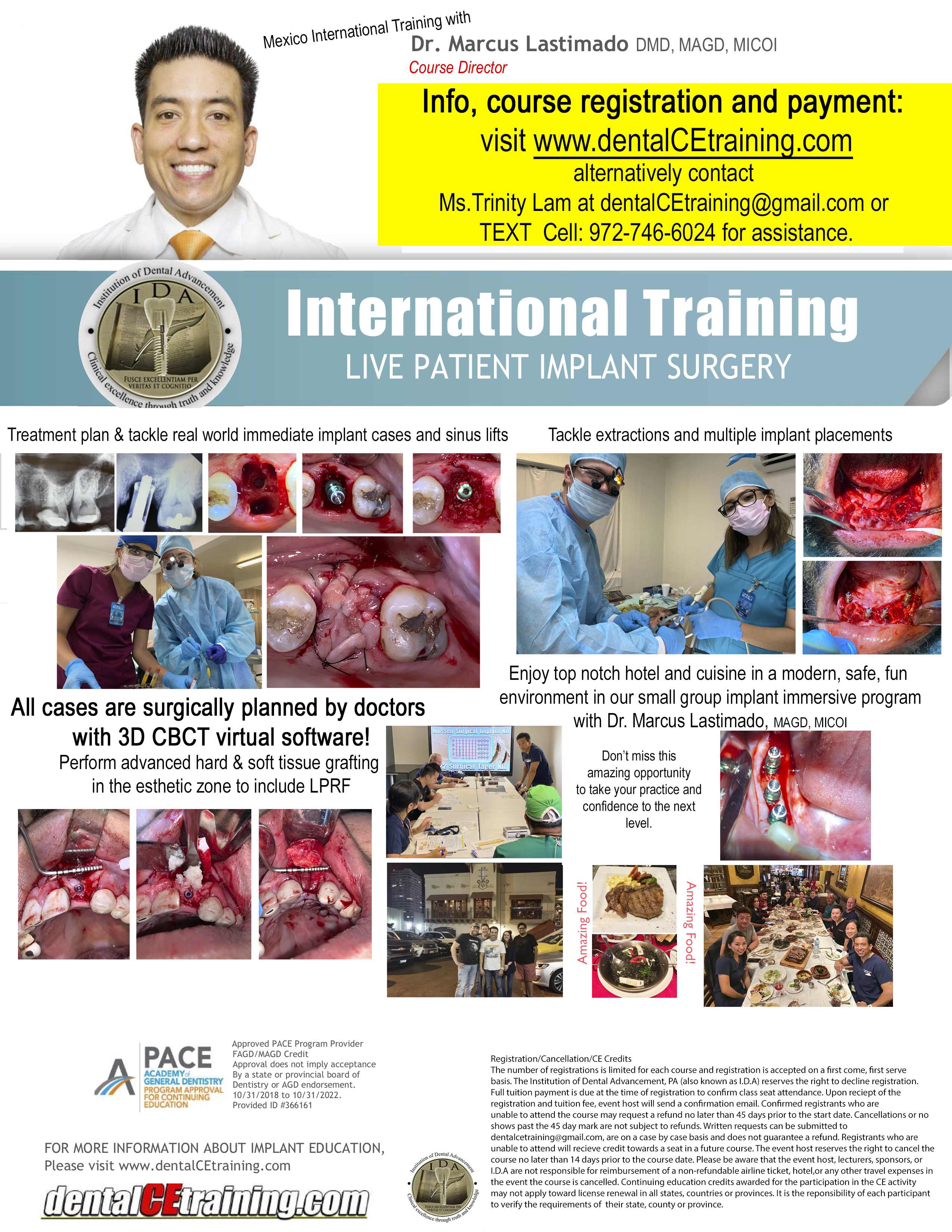 live patient dental implant training course international